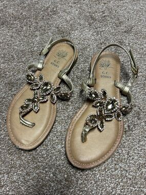 GC Shoes Jeweled Sandals